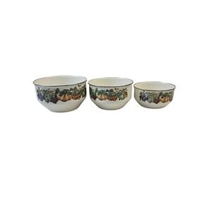 TABLETOPS UNLIMITED VITROCERAMIC ENAMEL NESTING BOWLS  KENSINGTON GARDEN LN